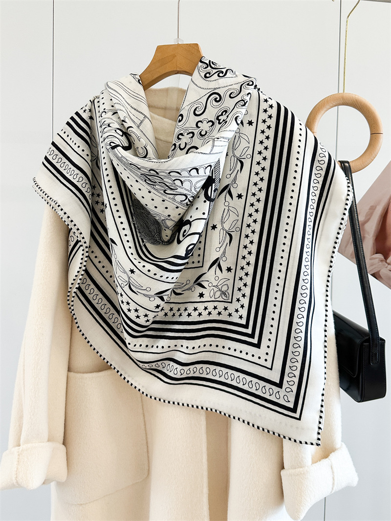 Silk Wool Blend Scarf 135CM Lu - Winter Clothing Hong Kong ulasan dan harga