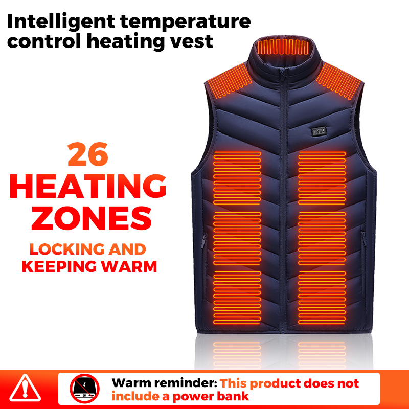Smart Heated Vest 26 Zones Men - Winter Clothing Hiking ulasan dan harga