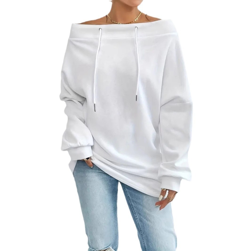 Women's Off Shoulder Loose Fit - Winter Clothing Drawing ulasan dan harga